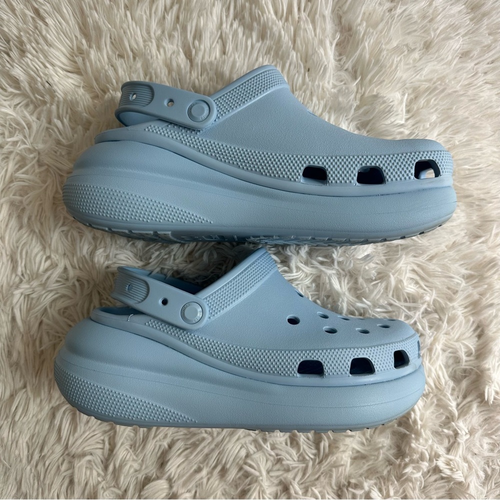 Crocs Classic Crush Platform Clog Blue Womens Size 9 - Picture 5 of 10
